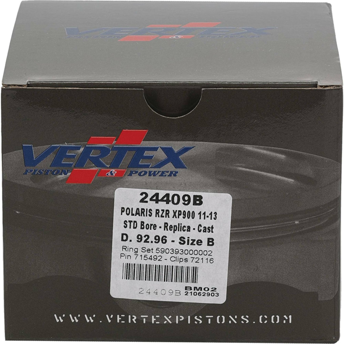 Piston Kit Cast 92.95/Std 10.6:1 Pol