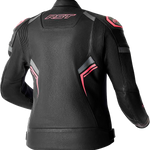 RST Women's S1 D3O Leather CE Jacket - Black/Fluro Pink - 2XL