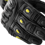 RST S1 CE Leather Glove - Black/Fluro Yellow - XL