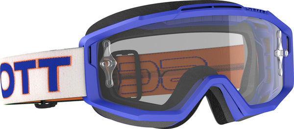 Scott Split Otg Goggle White / Blue W /  Clear Works Lens