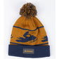 Klim Bomber Beanie Golden Brown - Dress Blues