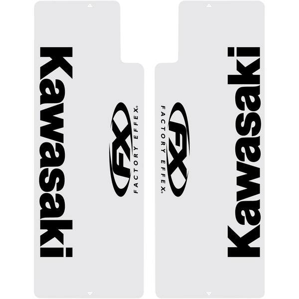 Factory Effex Fork Shield Decal - Upper - Kawasaki - Black 06-38104