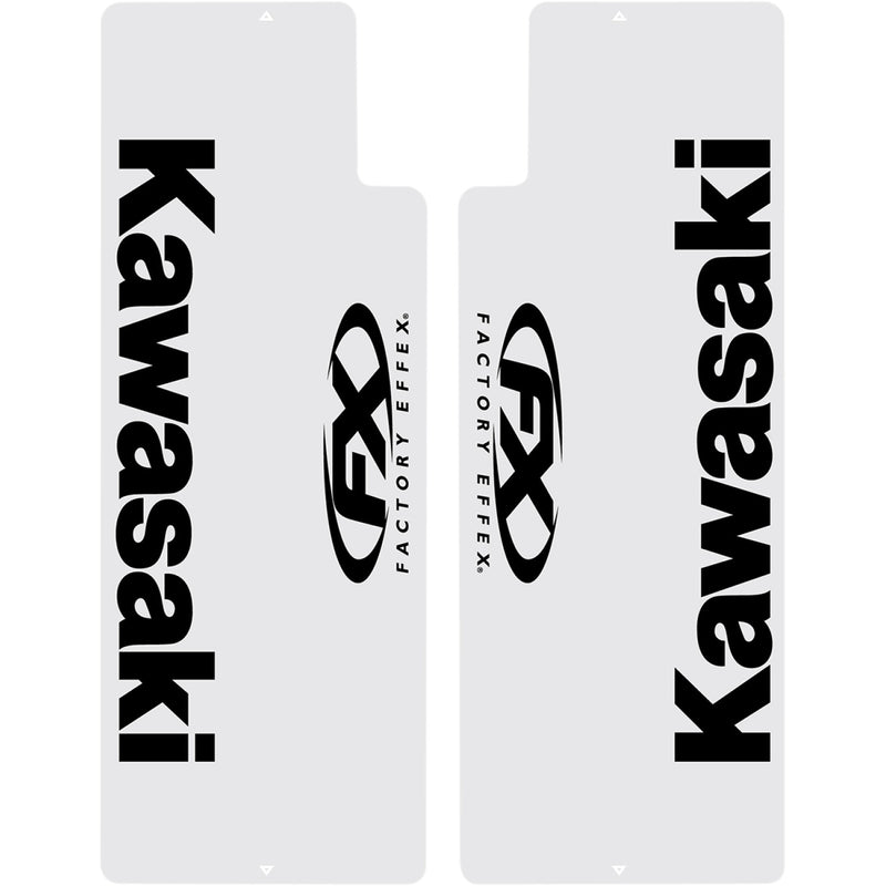 FACTORY EFFEX Fork Shield Decal - Upper - Kawasaki - Black 06-38104