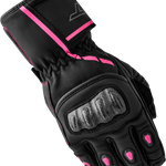 RST Women's S1 CE Leather Glove - Black/Pink - XL