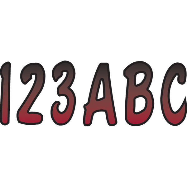 Hardline I.D. Sticker Kit - 200 Series - Burgundy Gradation RUBKG200