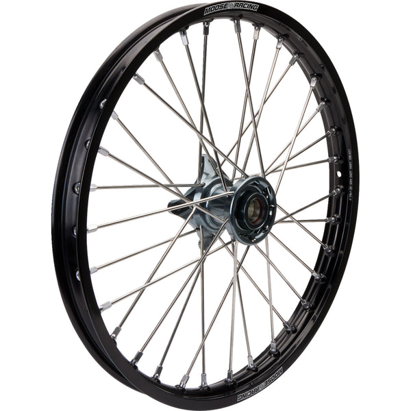 Moose Racing Wheel Assembly - SX-1 - Complete - Front - Black Wheel/Gray Hub - 19x1.4 MF-14019-BKGY