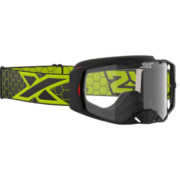 LUCID GOGGLE BLACK/FLO YELLOW W/CLEAR LENS by Western Power Sports