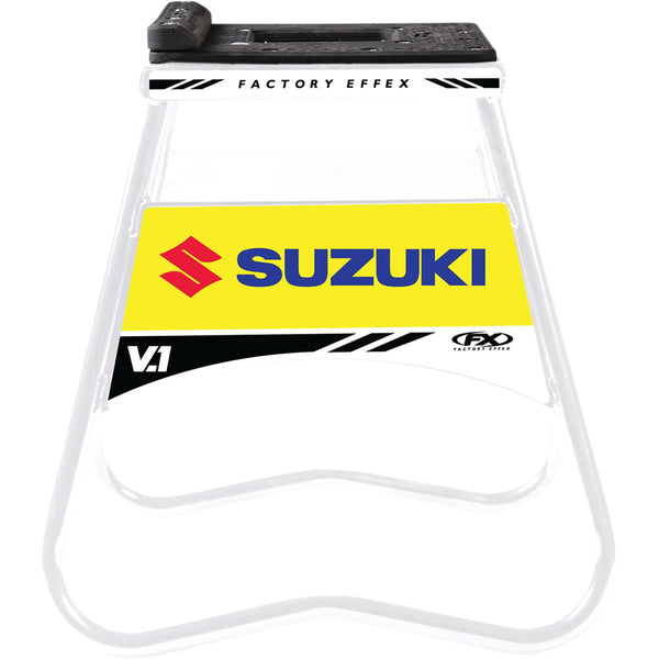 Factory Effex Bike Stand - V.1 - Suzuki - White/Yellow 24-45410