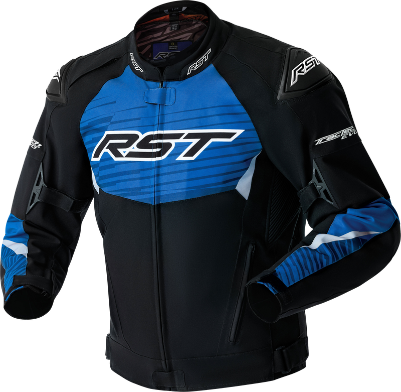 RST Tractech Evo D3O CE Textile Jacket - Black/Blue - L
