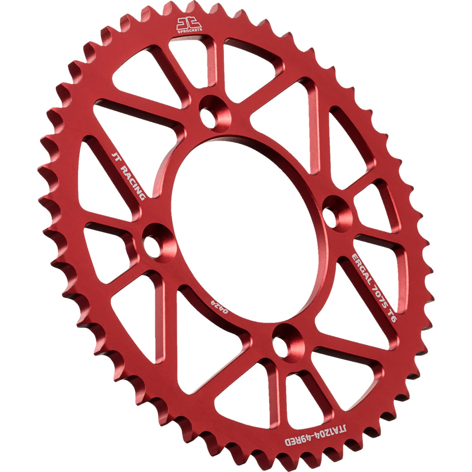 JT SPROCKETS Rear Sprocket - Aluminum - 49 Tooth - Red - CRF 125FB JTA1204.49RED by JT Rear Sprockets   Aluminum/Alloy