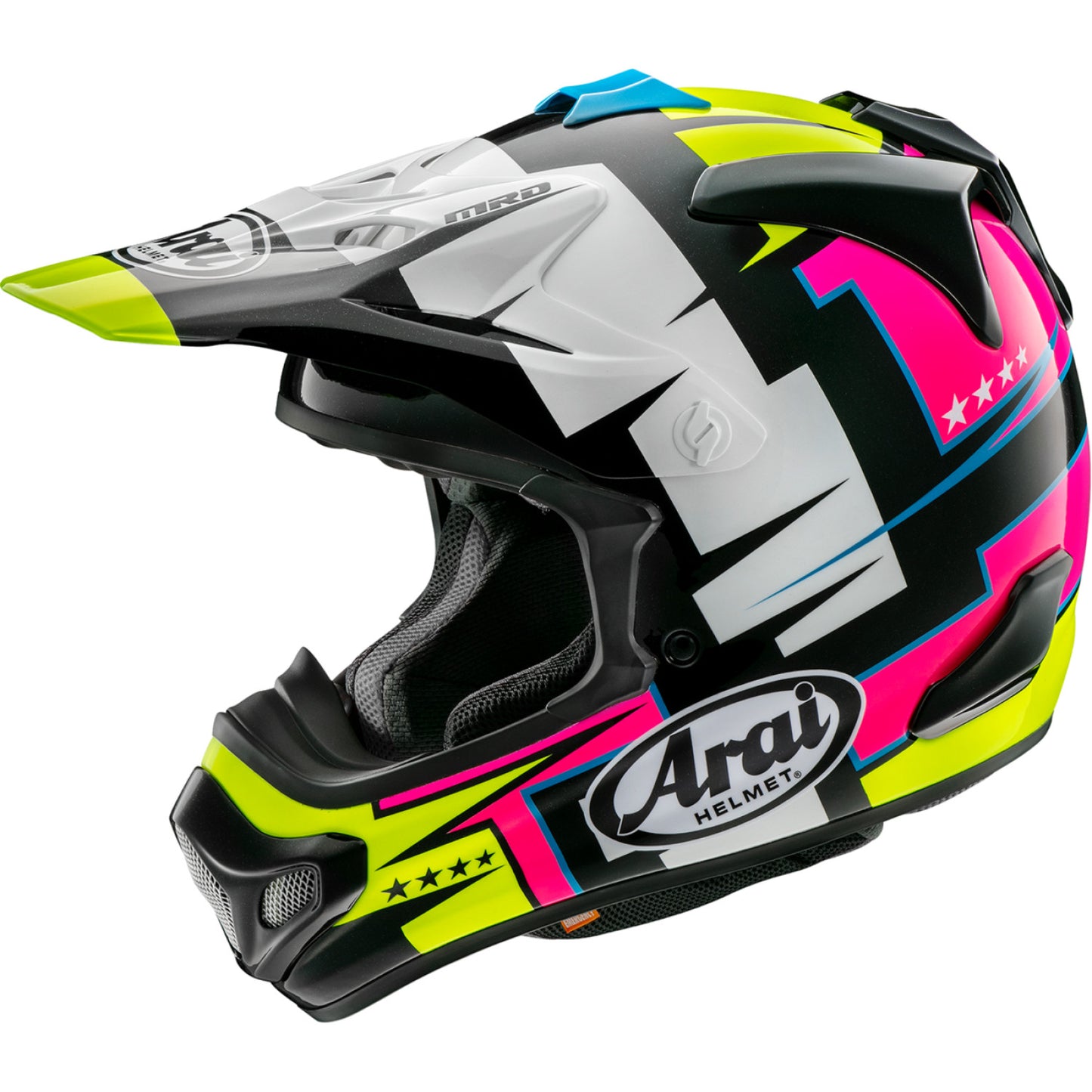 ARAI HELMETS VX-Pro4 Helmet - Battle - Yellow - Small 0110-8717 by Arai Helmets Offroad Full Face 1 Pc Adult Helmet