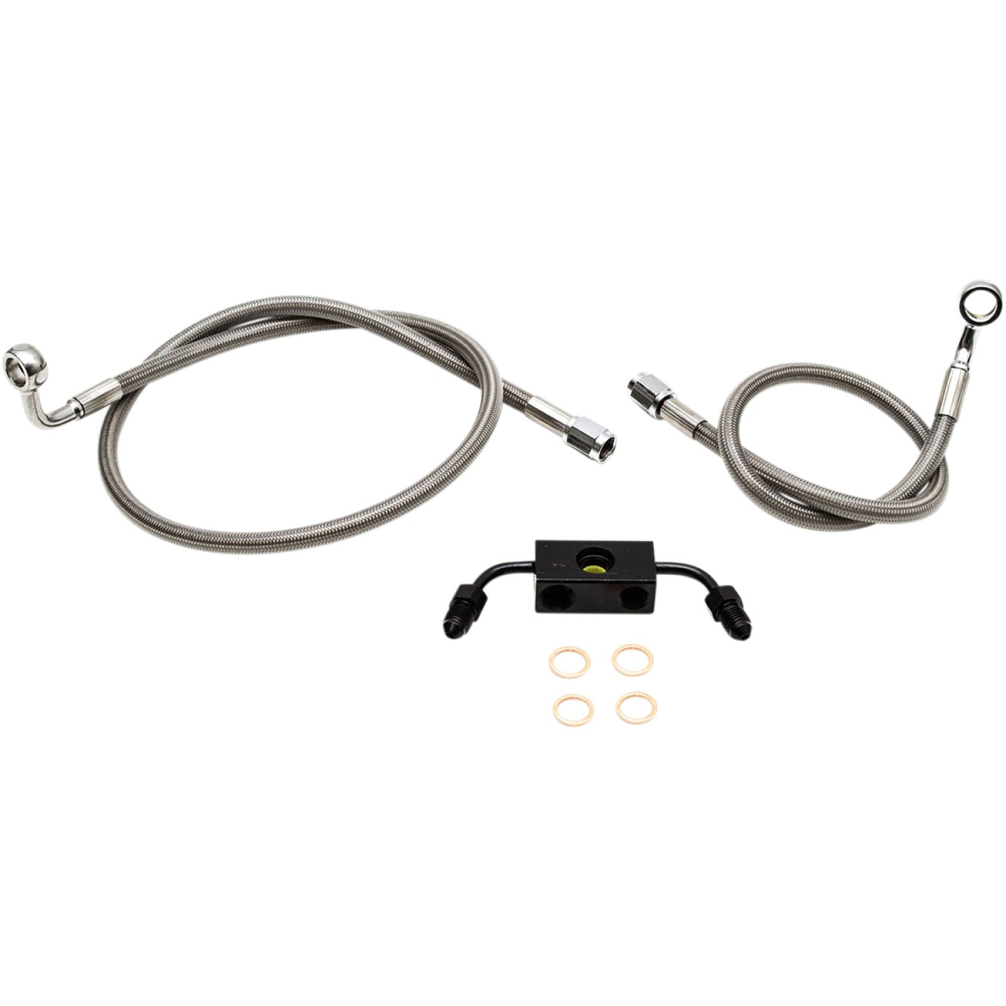 LA Choppers Brake Lines - 12" - 14" Ape Hanger Handlebars - Stainless Steel LA-8321B13