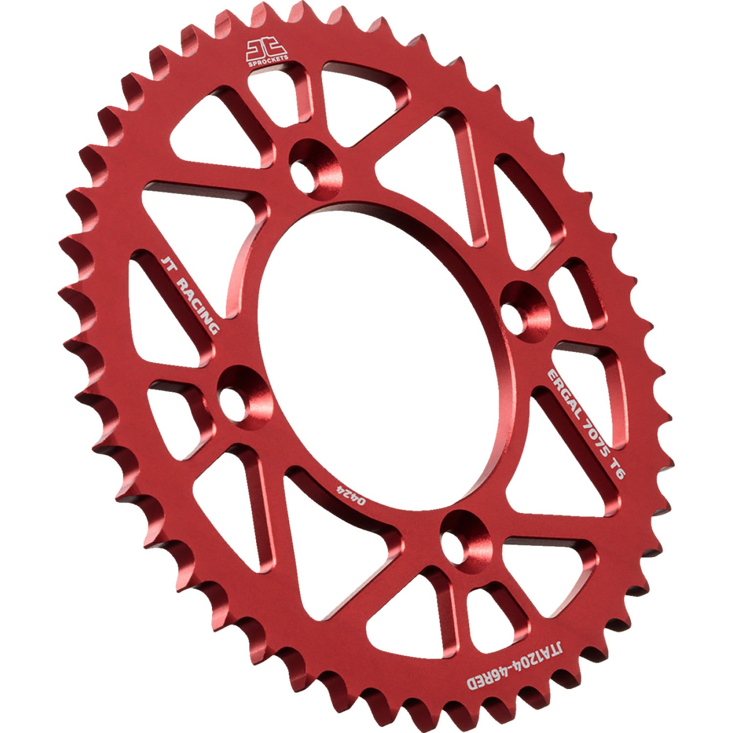 JT SPROCKETS Rear Sprocket - Aluminum - 46 Tooth - Red - CRF 125F JTA1204.46RED by JT Rear Sprockets   Aluminum/Alloy