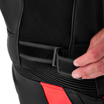 RST Tractech Evo D3O CE Leather Jacket - Black/Fluro Red - S