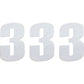 Moose Racing Race Number 3 - White - 6" 80103