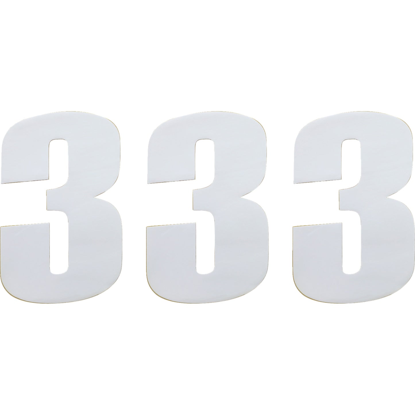 Moose Racing Race Number 3 - White - 6" 80103