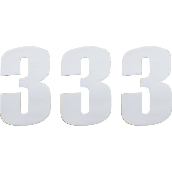Moose Racing Race Number 3 - White - 6