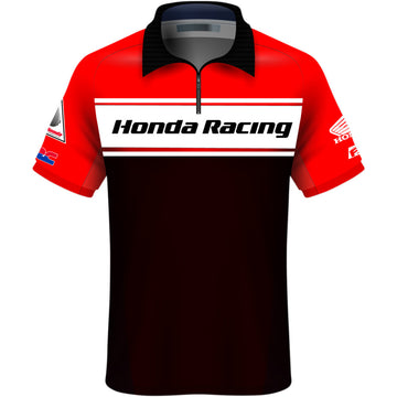 FACTORY EFFEX Honda Team Pit Shirt - Red/Black/White - 2XL 23-85308