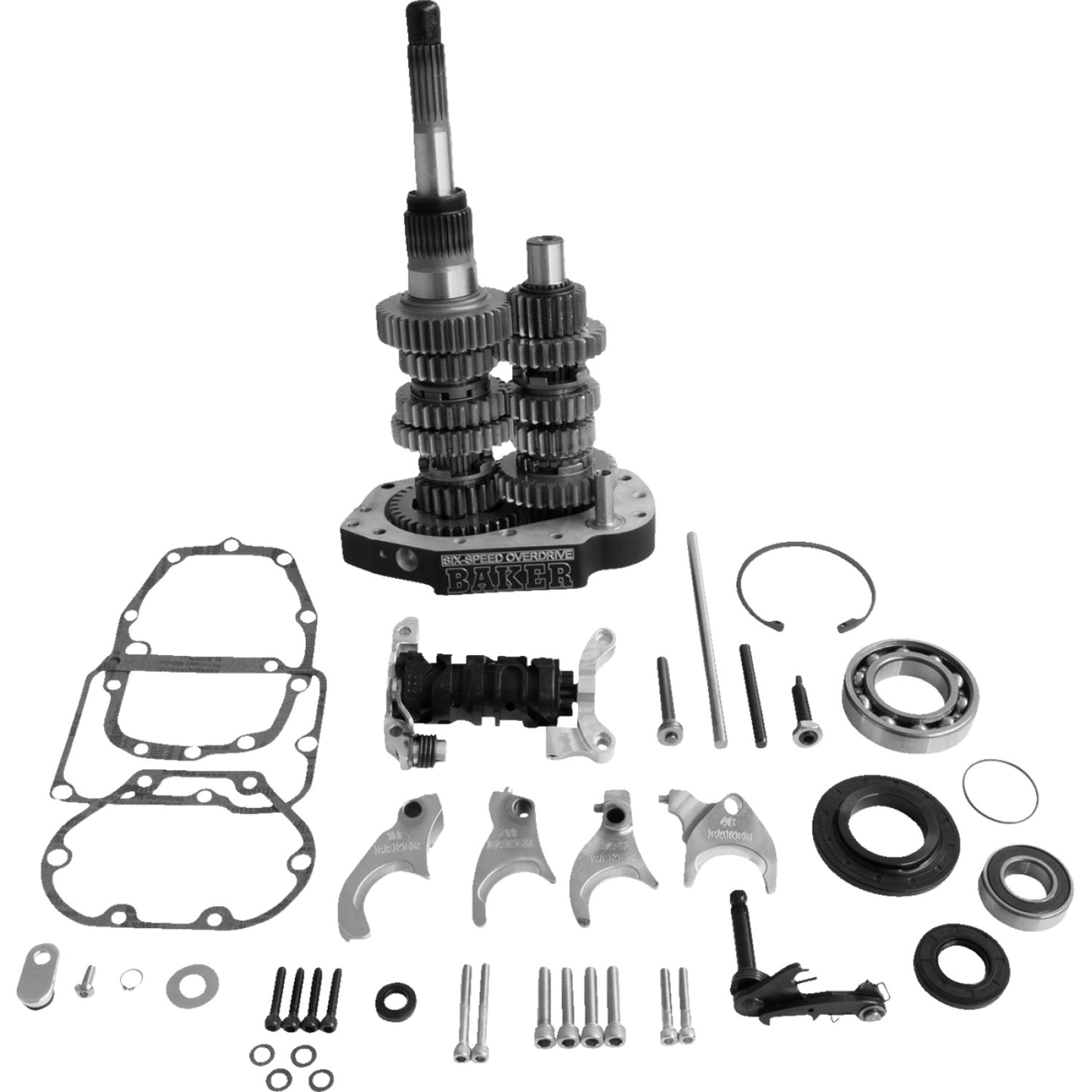 Baker Drivetrain 6-Speed Gear Set - Black OD6-401P-03 | Transmission Gear Sets Complete