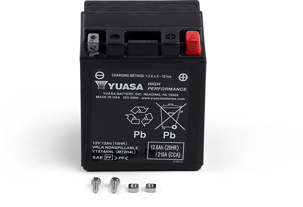 Yuasa AGM Battery - YTX14AHL YUAM72H4L