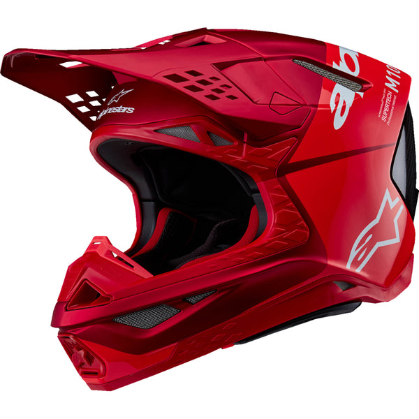 Alpinestars Supertech M10 Helmet - Flood - MIPS - Red Fluo/Red - Small 8301023-3003-S