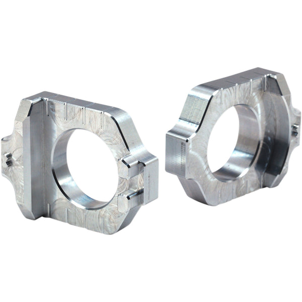 Works Connection Elite Axle Block - Silver - Kawasaki/Suzuki 17-310