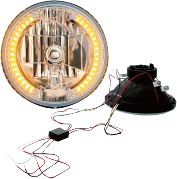 Headwinds 7" Halogen Headlight with LED Turn Signals 8-9724LEDWTCMA