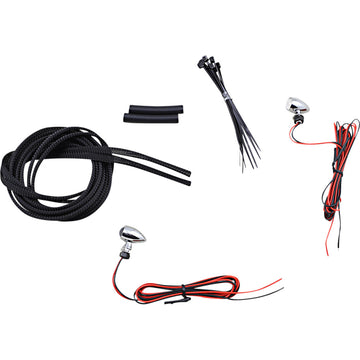 Custom Dynamics Micro Turn Signals - Red -Chrome CD-MICRO-R-C