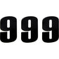 Moose Racing Race Number 9 - Black - 6" 80119