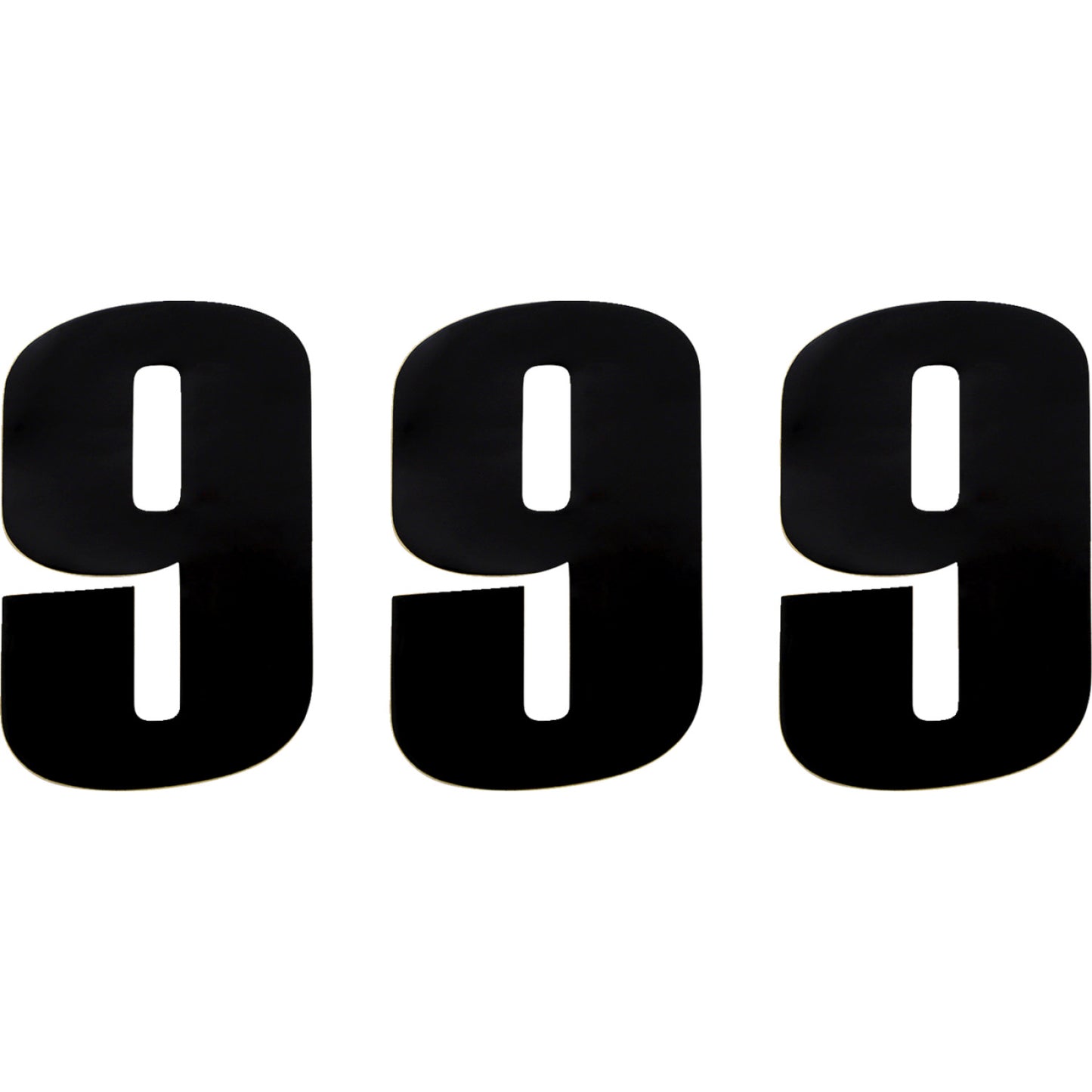 Moose Racing Race Number 9 - Black - 6" 80119