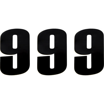 Moose Racing Race Number 9 - Black - 6" 80119