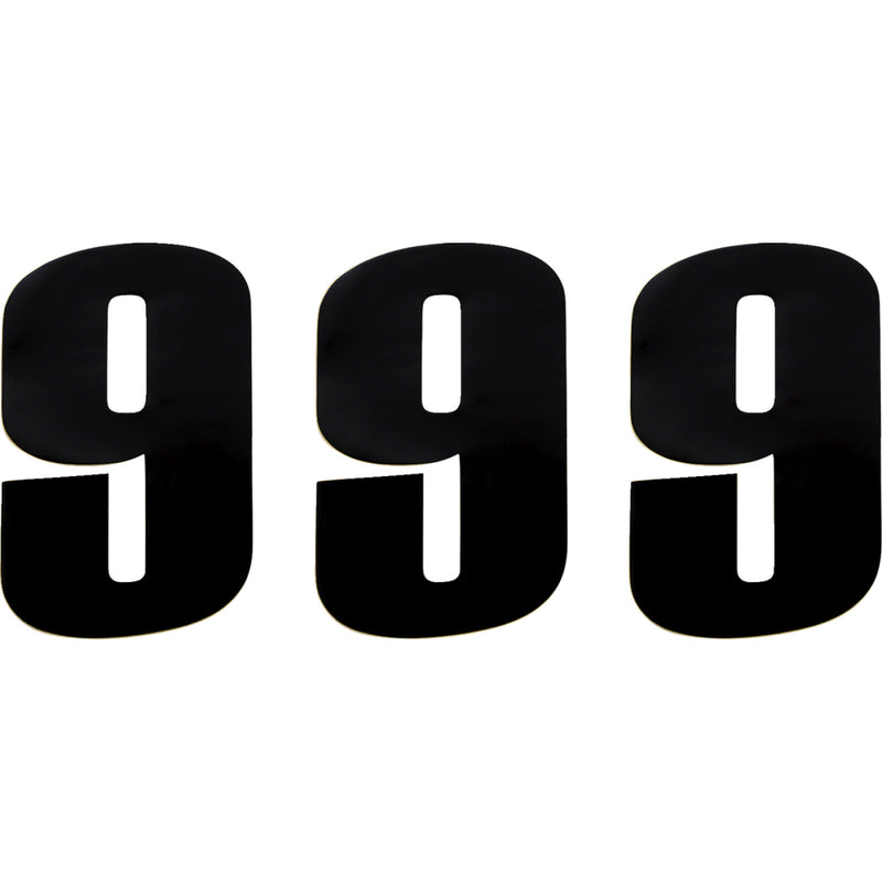 Moose Racing Race Number 9 - Black - 6" 80119