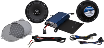 Hogtunes Front Speaker Kit - 225-Watt Amp G4 SG KIT-RM
