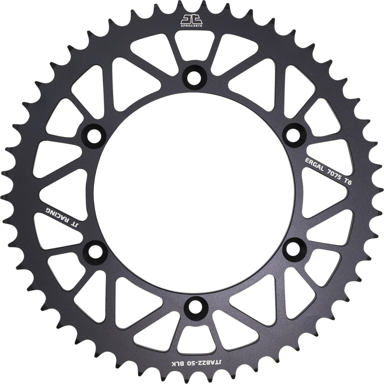 JT SPROCKETS Rear Sprocket - 520 - Black - 50 Tooth JTA822.50BLK by JT Rear Sprockets   Aluminum/Alloy