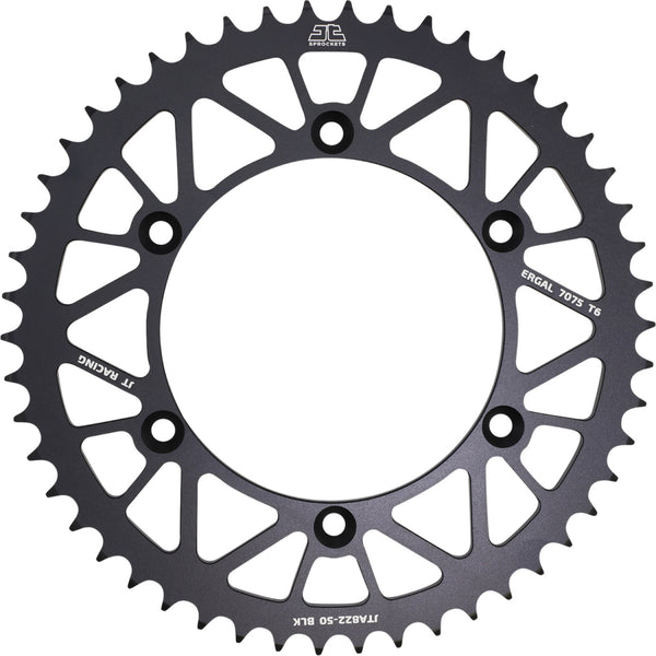 JT Sprockets Rear Sprocket - 520 - Black - 50 Tooth JTA822.50BLK