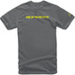 ALPINESTARS Linear Wordmark T-Shirt - Charcoal/Fluorescent Yellow - Medium 1212-720201852M