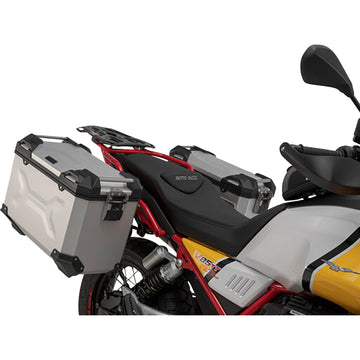 SW-Motech TRAX ADV Aluminum Case System - Black - Moto Guzzi V85 TT '19-'24 KFT.17.925.70000/B | Luggage Group