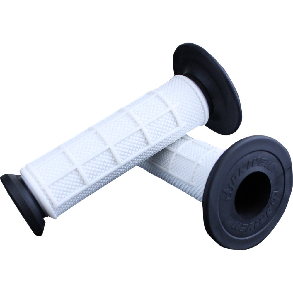 DRIVEN RACING Pro Waffle Grips - White/Black D535-WT