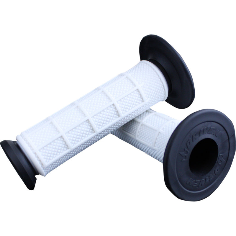 DRIVEN RACING Pro Waffle Grips - White/Black D535-WT
