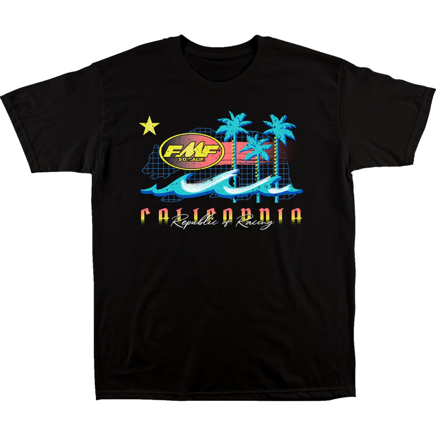 FMF Wavy T-Shirt - Black - Large SU22118908BKLG