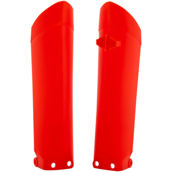Acerbis Lower Fork Covers for Inverted Forks - Fluorescent Orange 2319634617