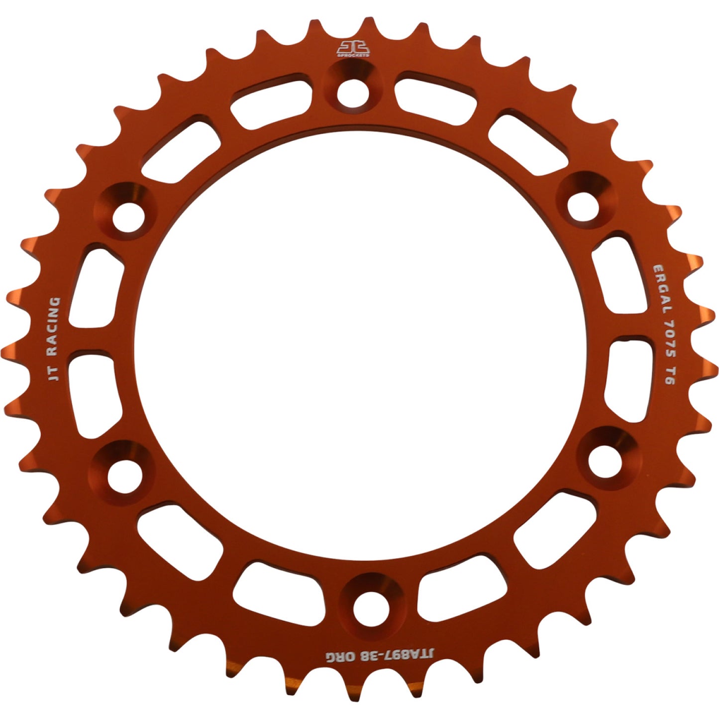 JT SPROCKETS Rear Sprocket - Orange - 38 Tooth JTA897.38ORG by JT Rear Sprockets   Aluminum/Alloy