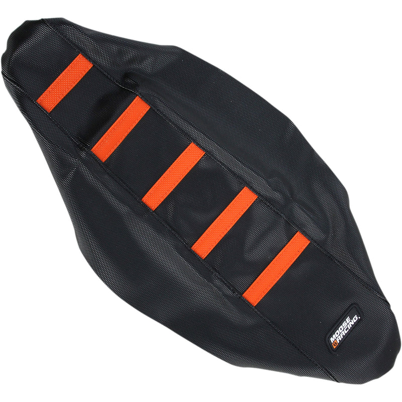 Moose Racing Ribbed Seat Cover - Black Cover/Orange Ribs - KTM KTM8513-336RT