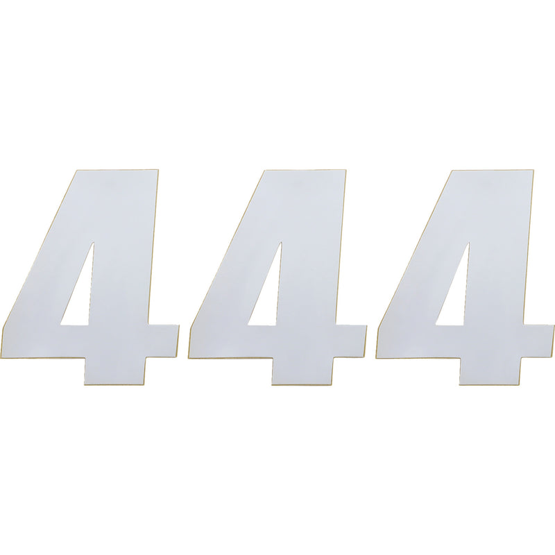 Moose Racing Race Number 4 - White - 6" 80104