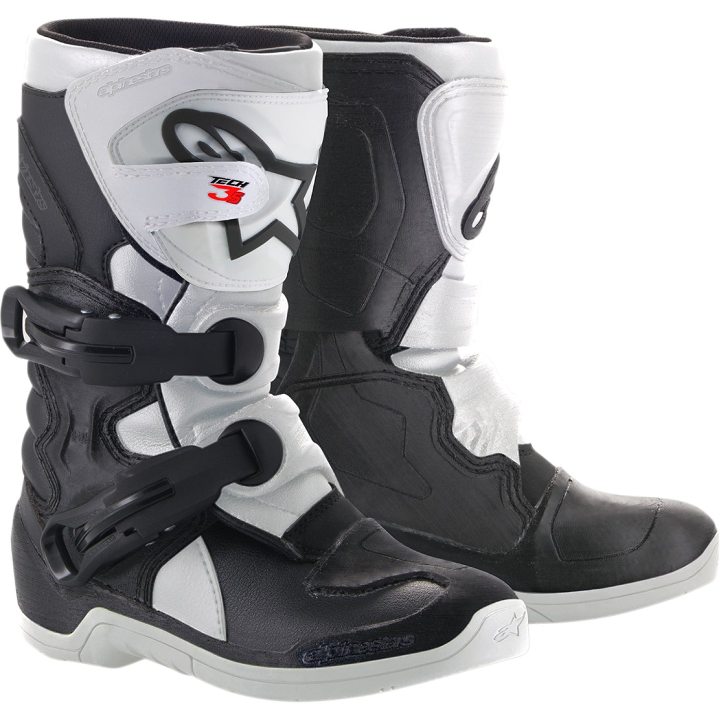 ALPINESTARS Youth Tech 3S Boots - Black/White - US 12 2014518-12-12