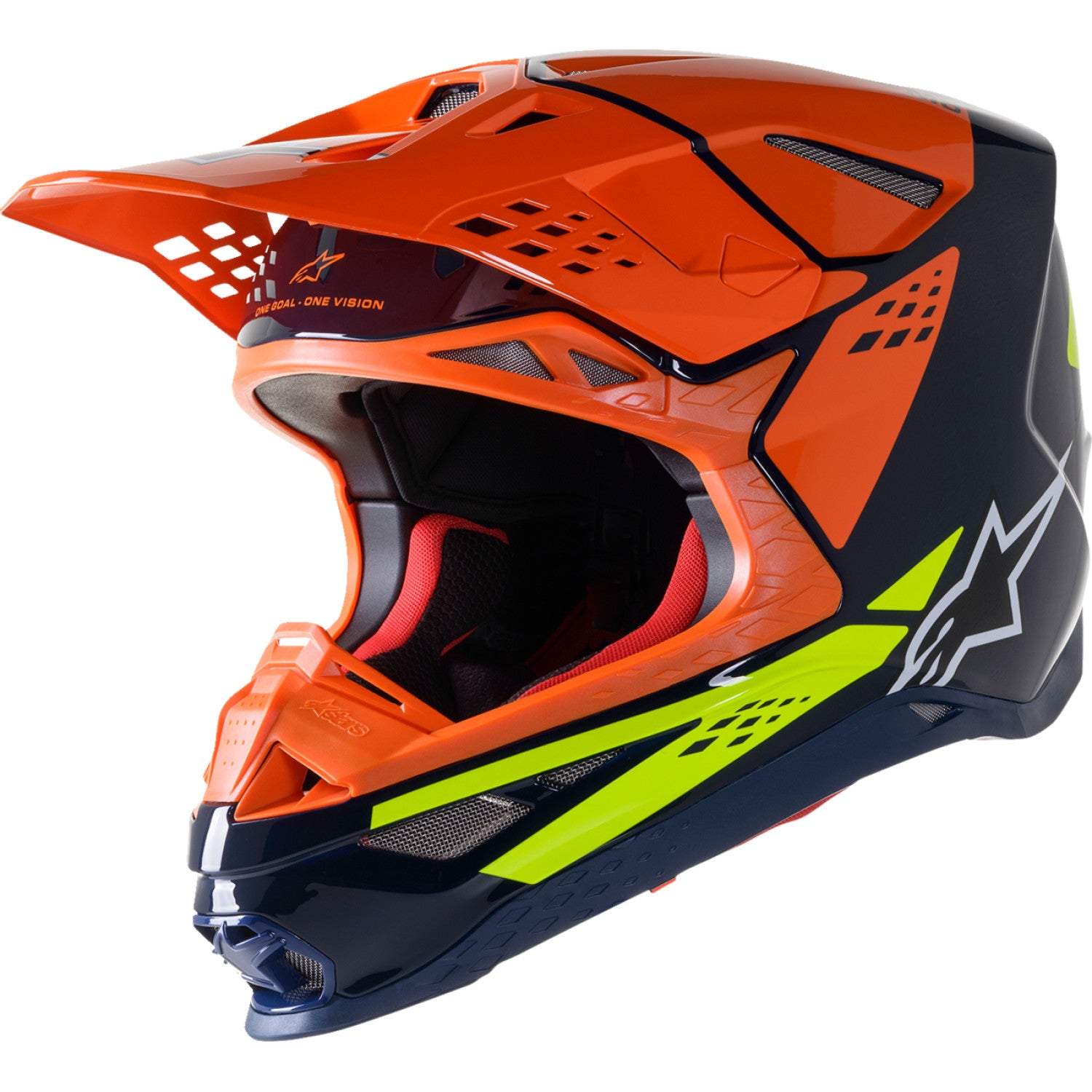 ALPINESTARS Supertech M8 Helmet - Factory - Blue/Orange/Yellow - Small 8302922-7445-SM