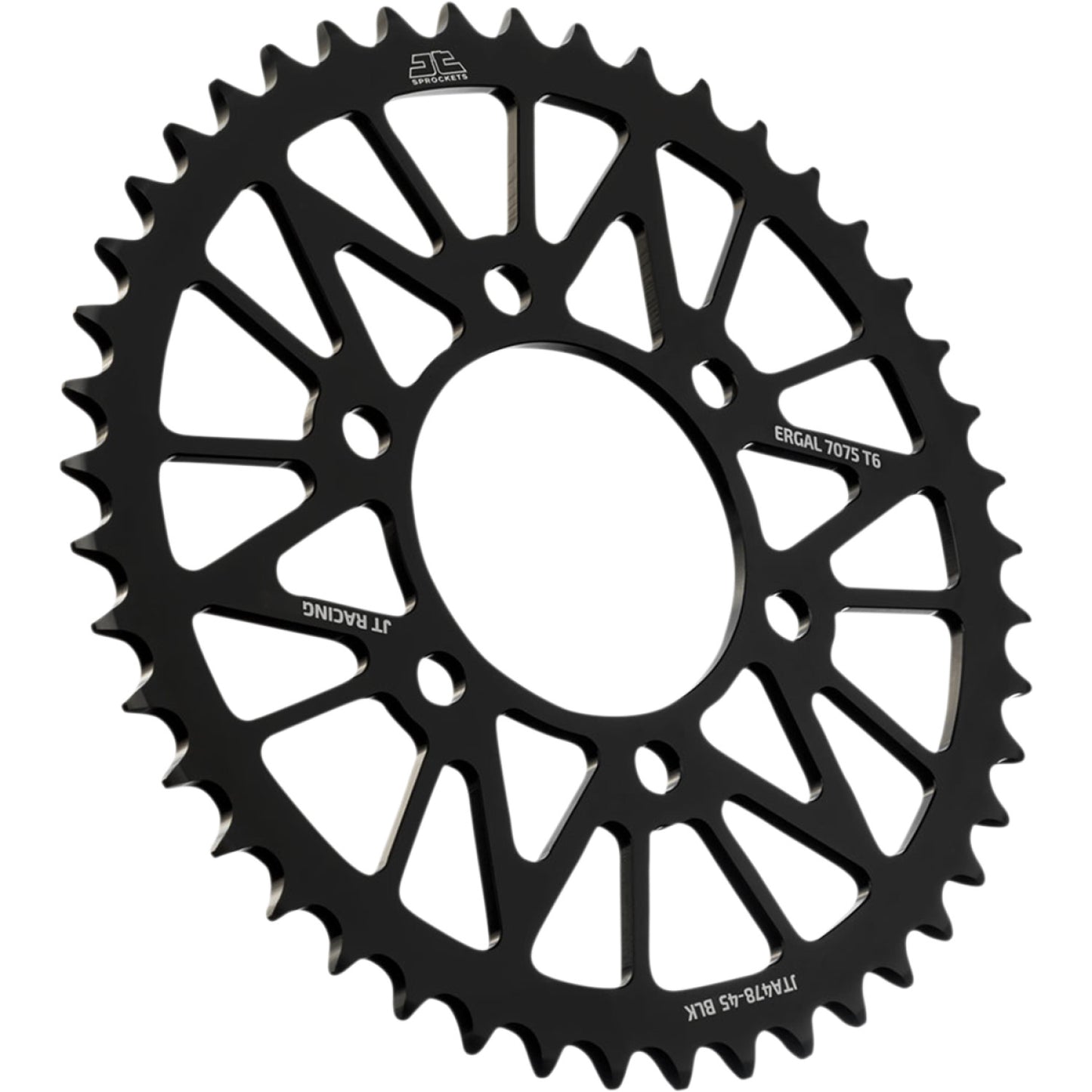 JT SPROCKETS Rear Sprocket - Kawasaki - Black - 45-Tooth JTA478.45BLK by JT Rear Sprockets   Aluminum/Alloy