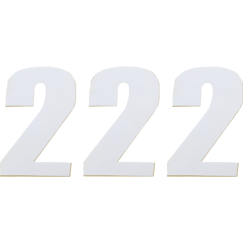 Moose Racing Race Number 2 - White - 4.5" 80002
