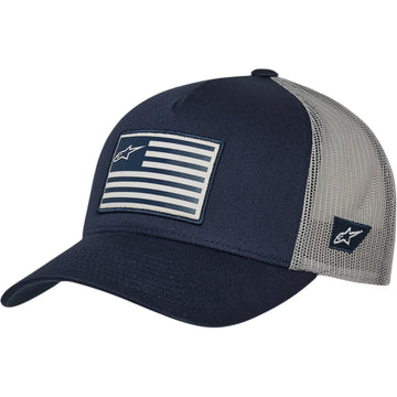 ALPINESTARS Flag Snapback Hat - Navy/Gray - One Size 1211810137011OS