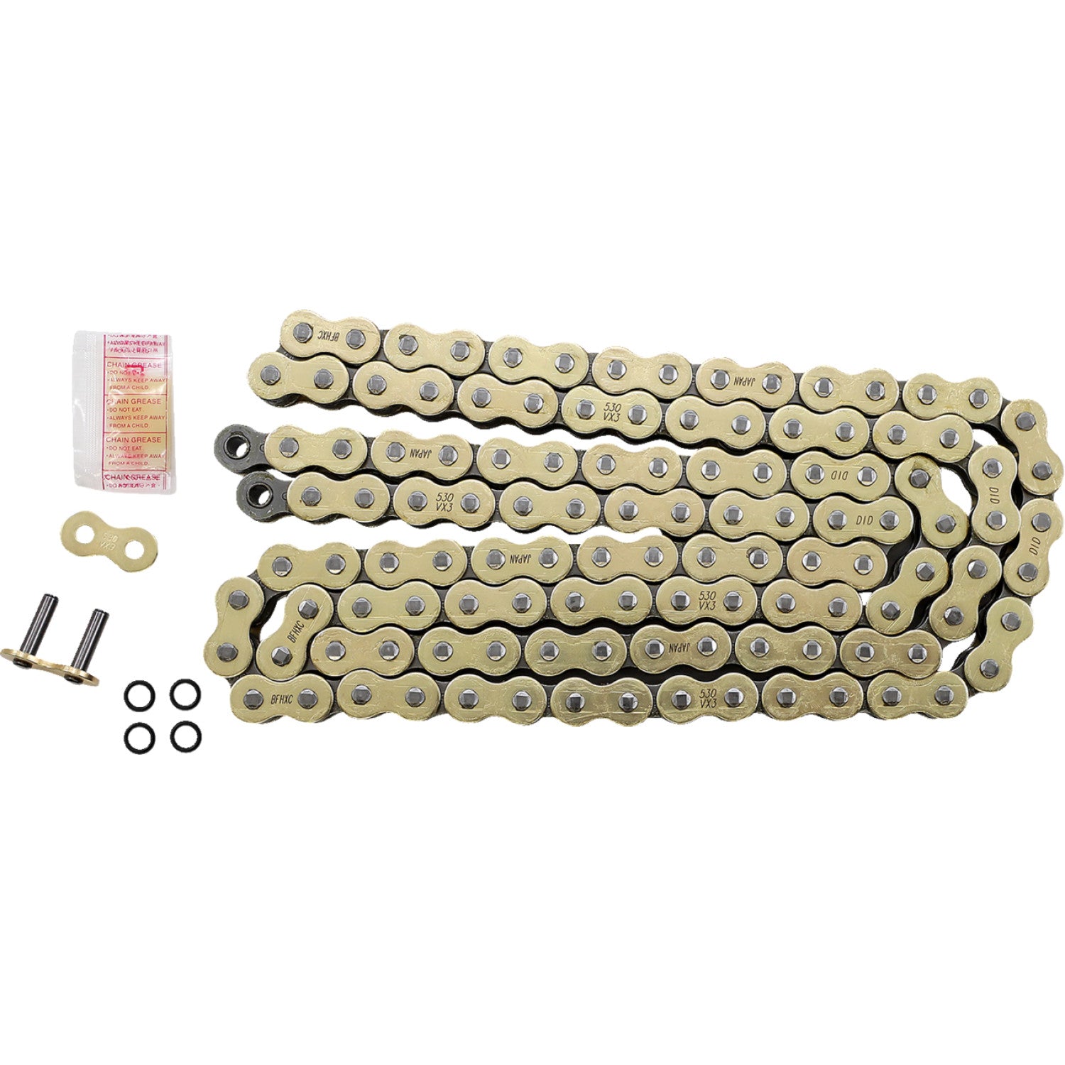DID 530 VX3 - Drive Chain - 120 Links - Gold M530VX3G120ZB | Drive Chain   X'ring Types